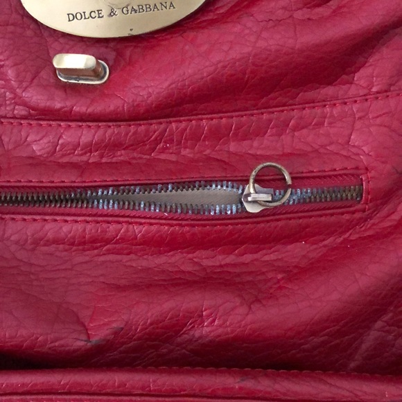 Faux leather red bag - Picture 2 of 5